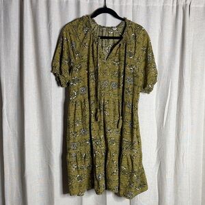 Sonoma size XL Floral Olive Green Dress